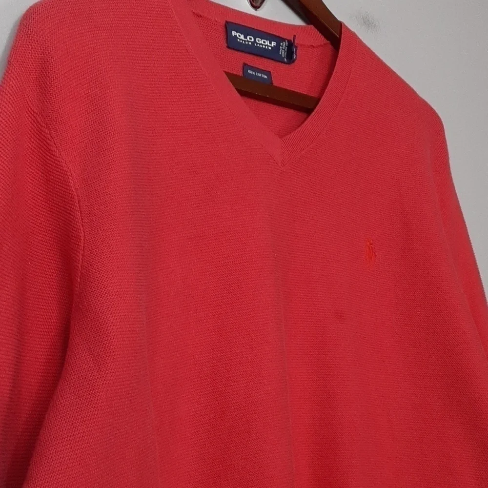 Polo Golf Ralph Lauren Vintage 90's Cotton V-Neck Sweater